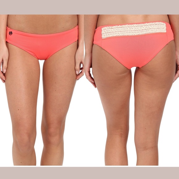 NWT Maaji Persimmon‎ Marmalade Lace Trim Bikini Pink Bottom Coral [SZ Small ] - Picture 1 of 8